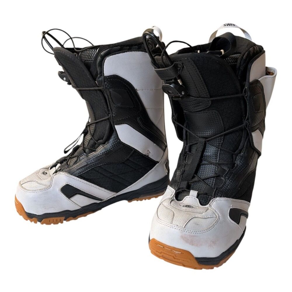 SIMS RALLY Men's Snowboard Boots Size 8 - White & Black - Used